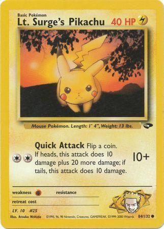 Lt. Surge's Pikachu 84/132 - Gym Challenge Unlimited