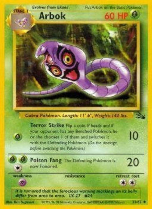 Arbok 31/62 - Fossil Unlimited