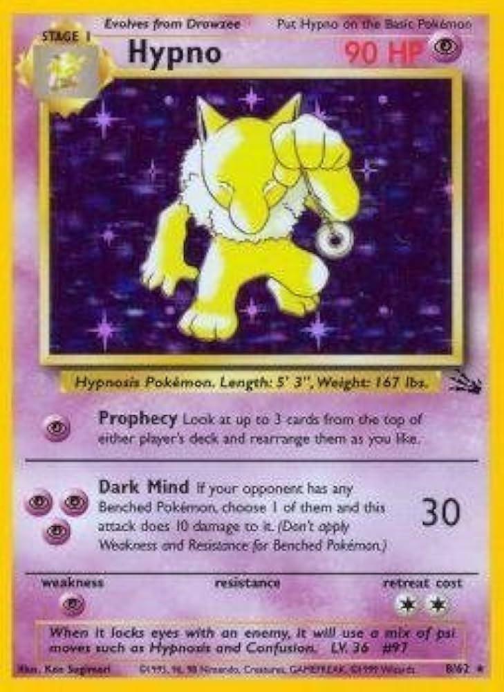 Hypno 8/62 - Fossil Unlimited Holofoil