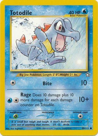 Totodile 80/111 - Neo Genesis Unlimited