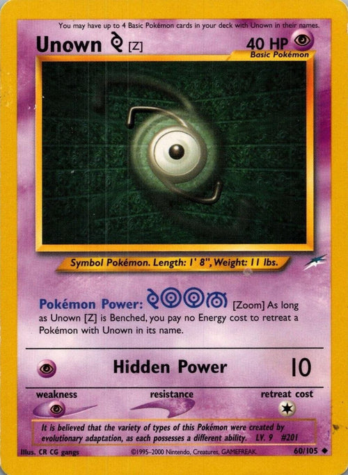 Unown [Z] 60/105 - Neo Destiny Unlimited