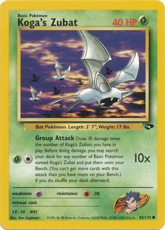 Koga's Zubat 83/132 - Gym Challenge Unlimited