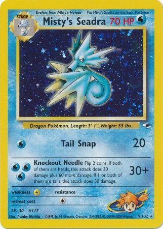 Misty's Seadra 9/132 - Gym Heroes Unlimited Holofoil