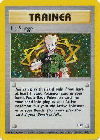 Lt. Surge 17/132 - Gym Heroes Unlimited Holofoil