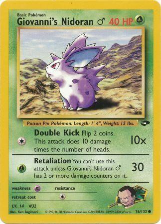 Giovanni's Nidoran ♂ 76/132 - Gym Challenge Unlimited