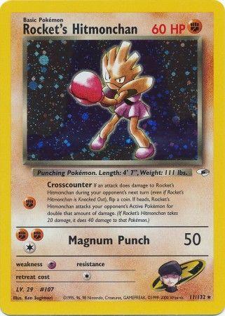 Rocket's Hitmonchan 11/132 - Gym Heroes Unlimited Holofoil