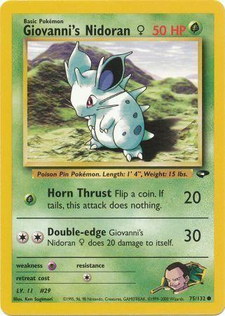 Giovanni's Nidoran ♀ 75/132 - Gym Challenge Unlimited