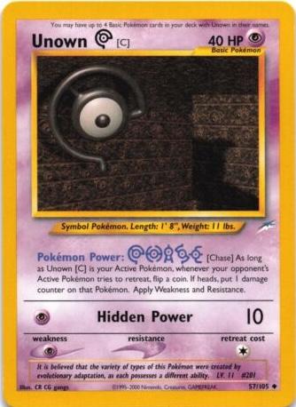 Unown [C] 57/105 - Neo Destiny Unlimited
