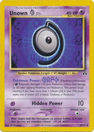 Unown [D] 47/75 - Neo Discovery Unlimited