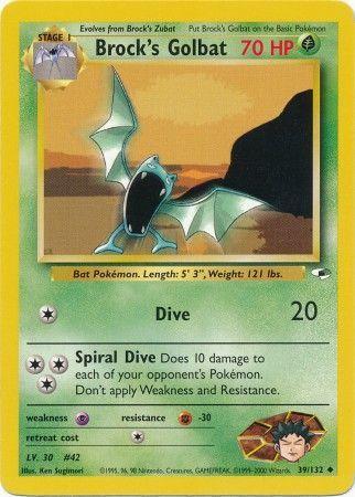 Brock's Golbat 39/132 - Gym Heroes Unlimited