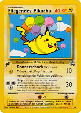 Pikachu (Flying) 25 - Pikachu World Collection Promos
