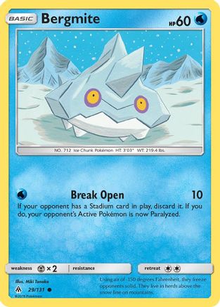 Bergmite 29/131 - SM  Forbidden Light Reverse Holofoil
