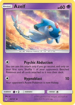 Azelf 43/131 - SM  Forbidden Light Reverse Holofoil