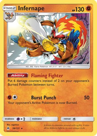 Infernape 59/131 - Forbidden Light Holofoil