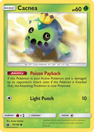 Cacnea 19/168 - SM  Celestial Storm Reverse Holofoil