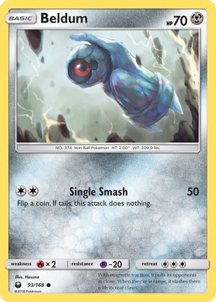 Beldum (93) 93/168 - SM  Celestial Storm Reverse Holofoil