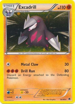 Excadrill - 56/98 (Cosmos Holo) 56 - Blister Exclusives Holofoil