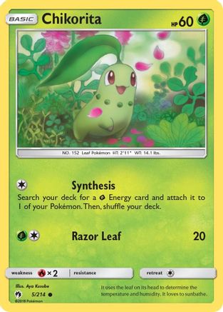Chikorita (5) 5/214 - SM  Lost Thunder