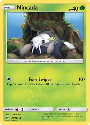 Nincada 29/214 - Lost Thunder Reverse Holofoil