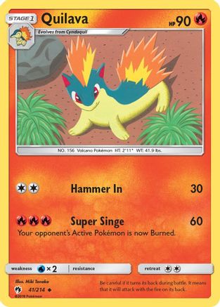 Quilava 41/214 - Lost Thunder Reverse Holofoil