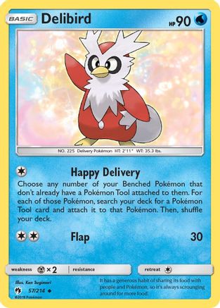 Delibird 57/214 - SM  Lost Thunder Reverse Holofoil