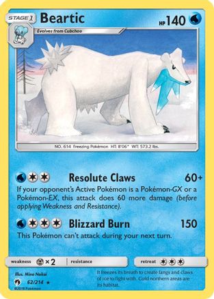 Beartic 62/214 - SM  Lost Thunder Reverse Holofoil
