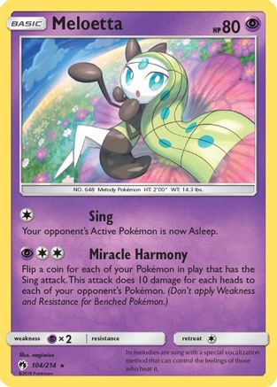 Meloetta 104/214 - Lost Thunder Reverse Holofoil