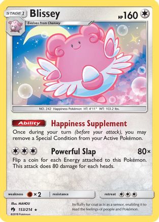 Blissey 153/214 - SM  Lost Thunder Holofoil