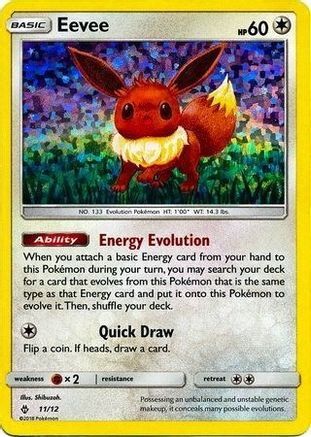 Eevee - 11/12 11/12 - McDonalds Promos 2018 Holofoil