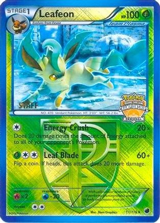 Leafeon - 11/116 (Regional Championships) [Staff] 11 - League & Championship Cards