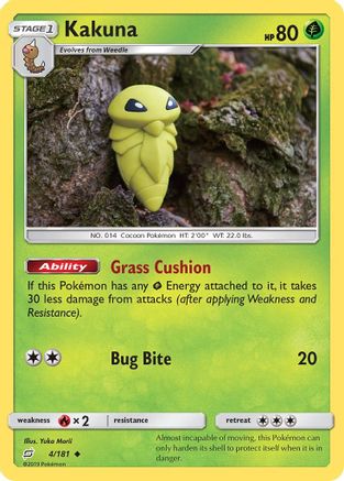 Kakuna 4/181 - Team Up Reverse Holofoil