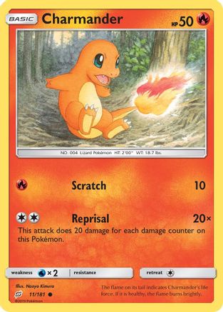 Charmander (11) 11/181 - SM  Team Up Reverse Holofoil