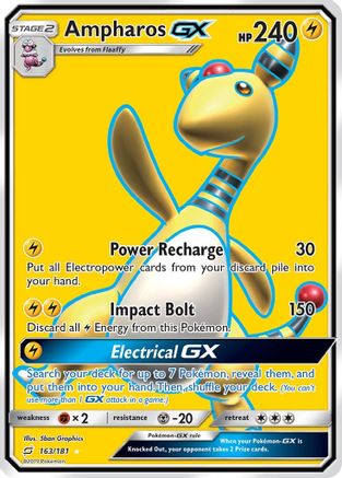 Ampharos GX (Full Art) 163/181 - SM  Team Up Holofoil