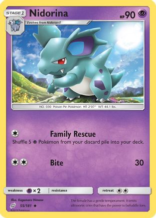 Nidorina 55/181 - Team Up Reverse Holofoil