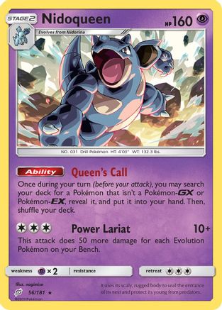 Nidoqueen 56/181 - Team Up Reverse Holofoil