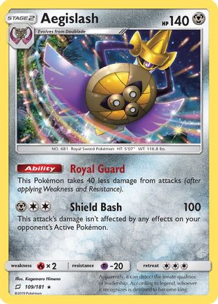Aegislash 109/181 - SM  Team Up Reverse Holofoil
