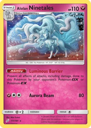 Alolan Ninetales 111/181 - SM  Team Up Holofoil