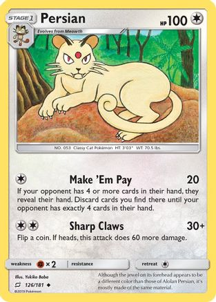 Persian 126/181 - Team Up Reverse Holofoil