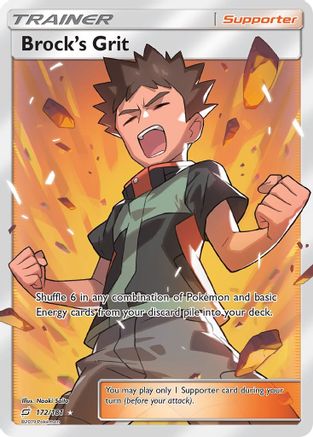 Brock's Grit (Full Art) 172/181 - SM  Team Up Holofoil