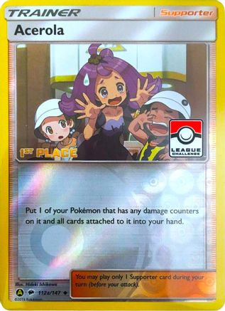 Acerola - 112a/147 (League Challenge) [1st Place] 112a/147 - League & Championship Cards Reverse Holofoil