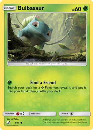 Bulbasaur (Holo Common) 1/18 - Detective Pikachu Holofoil