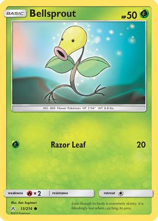 Bellsprout 13/214 - SM  Unbroken Bonds Reverse Holofoil