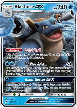 Blastoise GX 35/214 - SM  Unbroken Bonds Holofoil