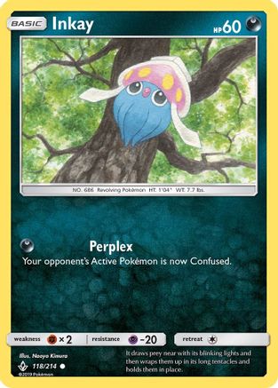 Inkay 118/214 - Unbroken Bonds Reverse Holofoil