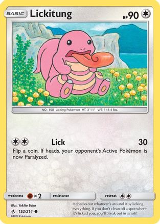 Lickitung 152/214 - Unbroken Bonds Reverse Holofoil