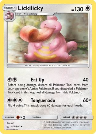 Lickilicky 153/214 - Unbroken Bonds Reverse Holofoil