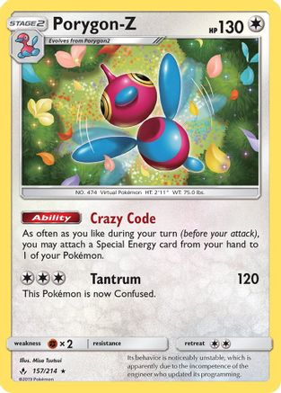Porygon-Z 157/214 - Unbroken Bonds Holofoil
