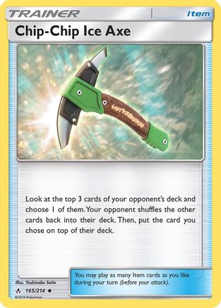 Chip-Chip Ice Axe 165/214 - SM  Unbroken Bonds Reverse Holofoil