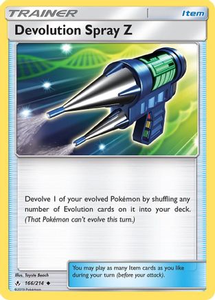 Devolution Spray Z 166/214 - SM  Unbroken Bonds Reverse Holofoil