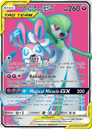 Gardevoir & Sylveon-GX 204/214 - Unbroken Bonds Holofoil